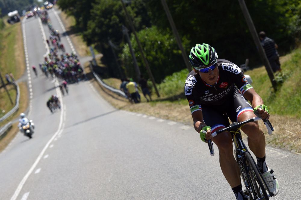 Pierrick F&eacute;drigo on the attack on stage 10 of the Tour de France