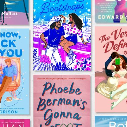 a collage of book covers of the best romance novels of 2026 including phoebe berman's gonna lose it and now back to you and more
