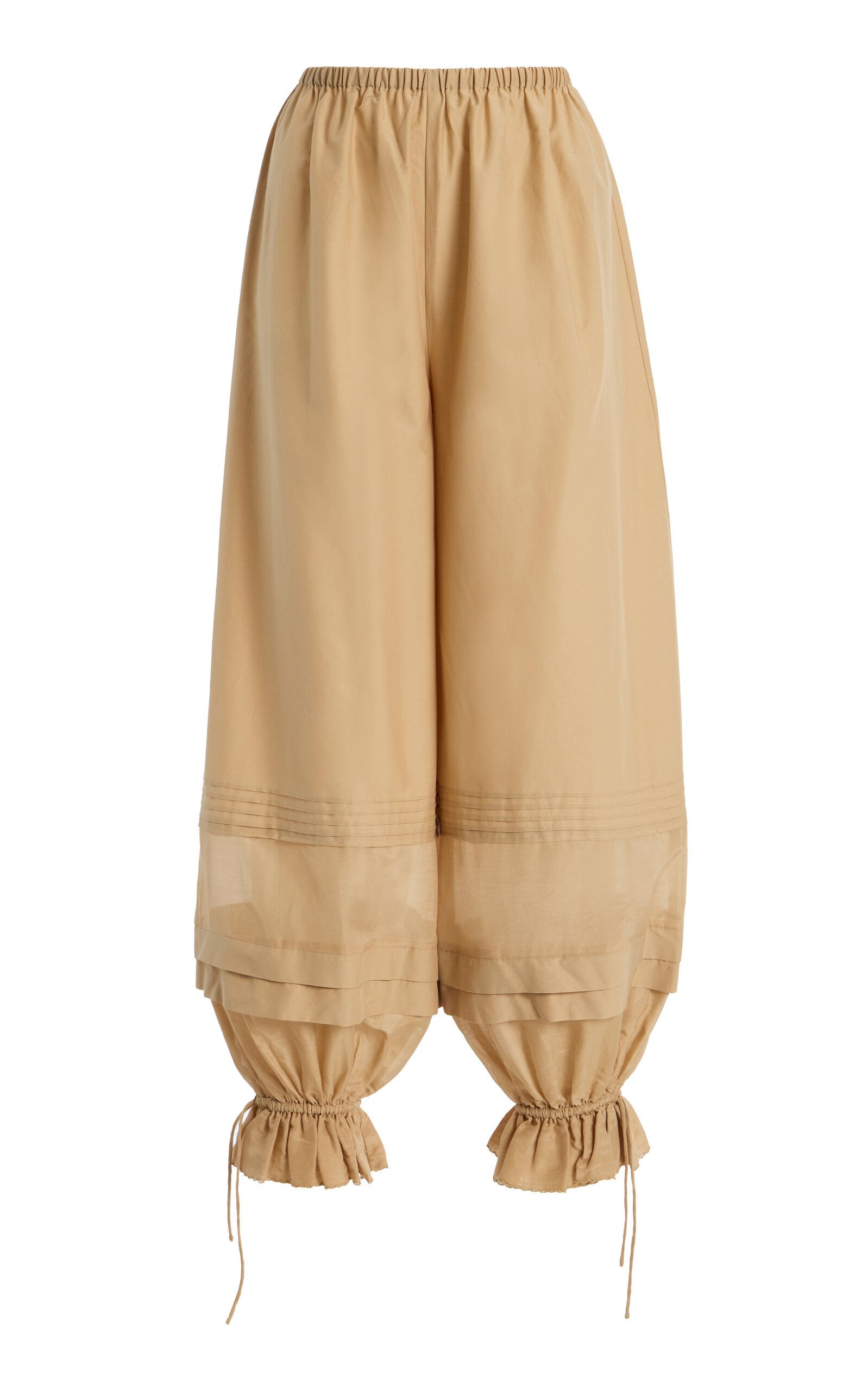 Exclusive Pearl Cotton-Silk Balloon Pants
