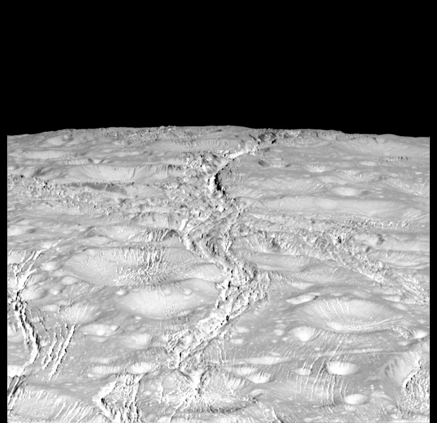 Cassini Photo of Enceladus&#039; North Pole