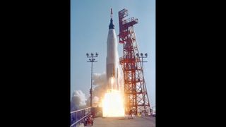 The last time (to date) that an astronaut lifted off on an Atlas rocket was Gordon Cooper on Mercury-Atlas 9 on May 15, 1963.