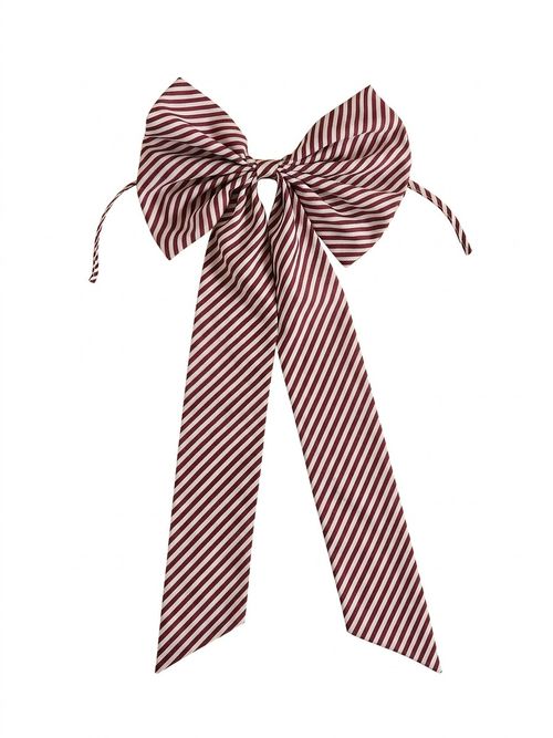 Red and White Striped Bow