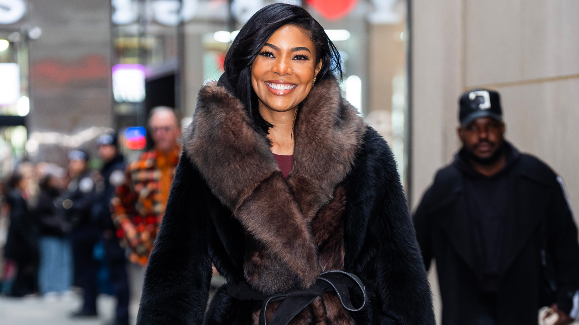 Gabrielle Union's Cozy Wrap Coat Looks Straight Out of a New York It Girl's Closet