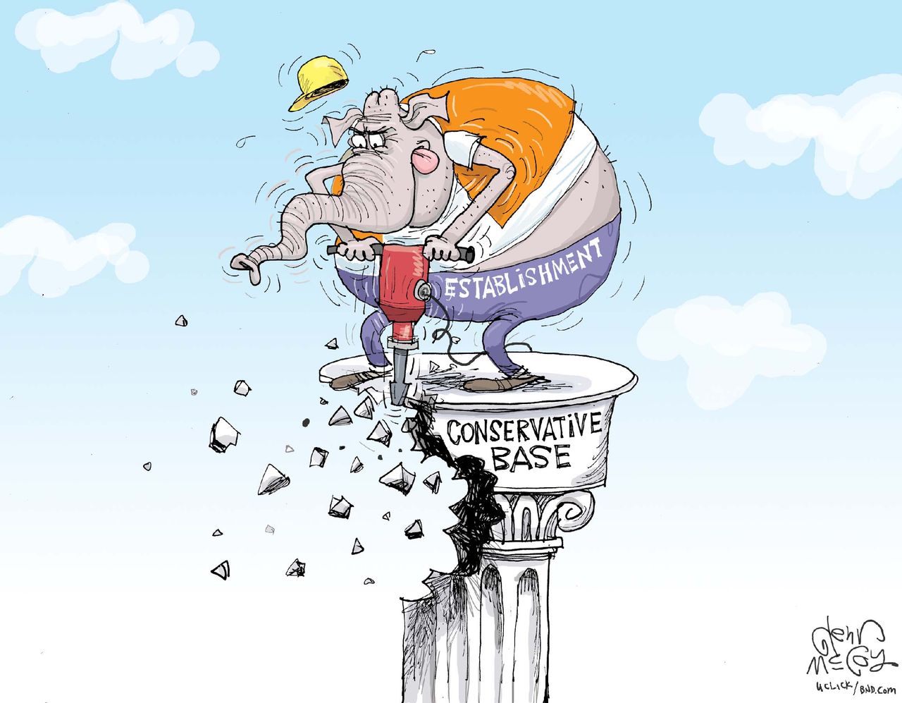 Political Cartoon U.S. GOP Decision 2016