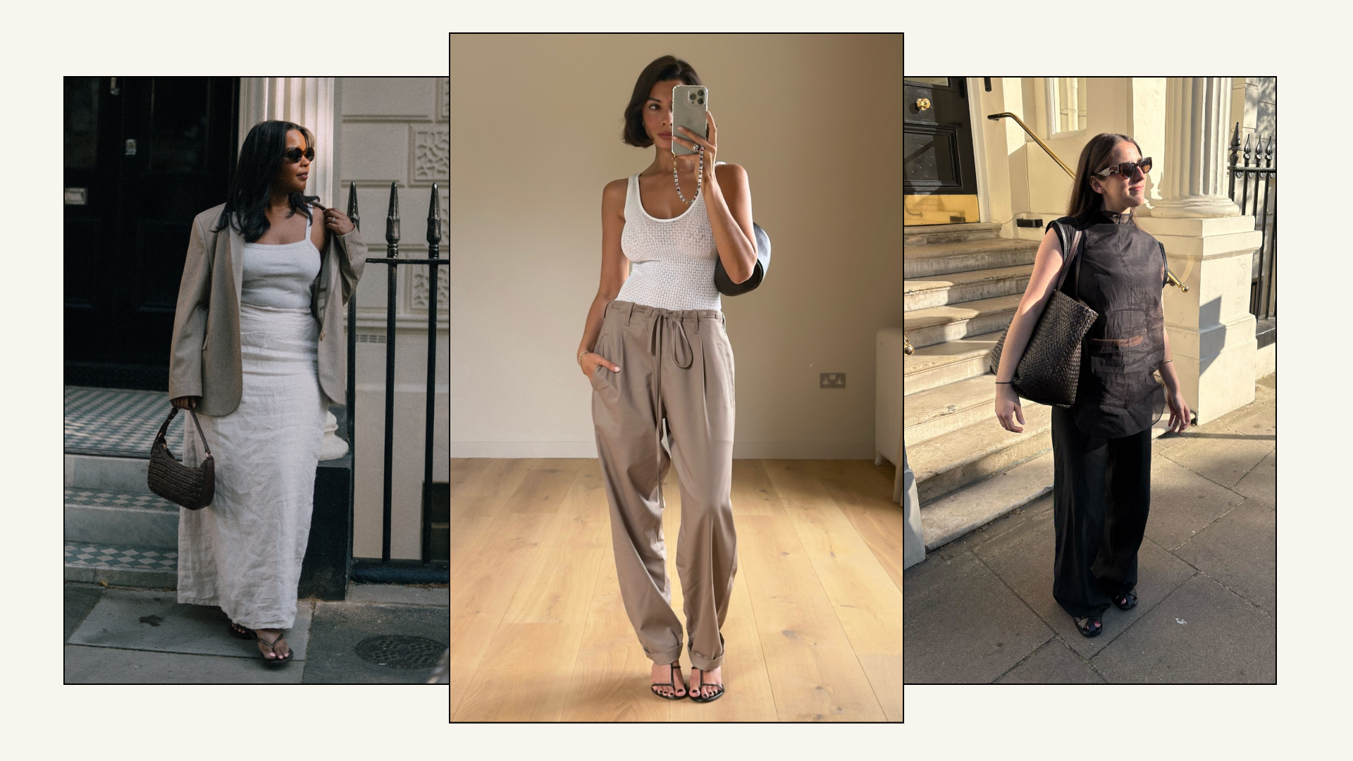A collage of the leading summer top trends.