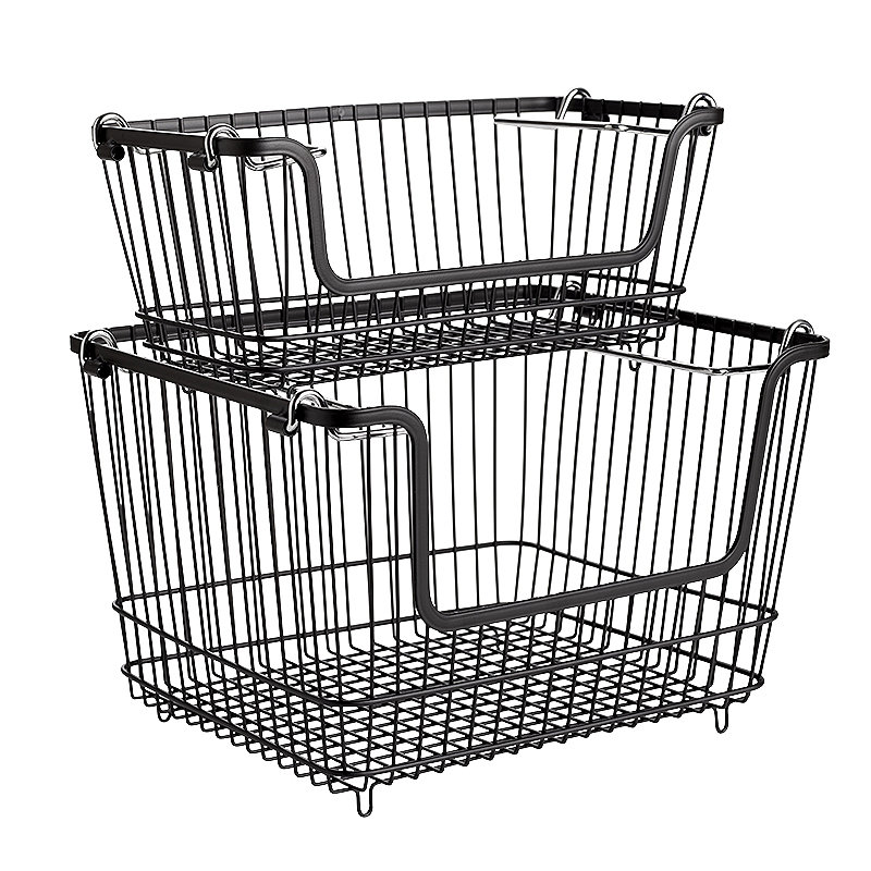 Lakeland Stackable Wire Storage Baskets Bundle