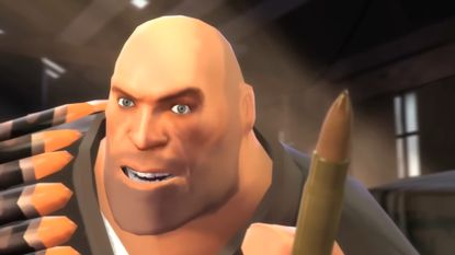 Team Fortress 2's Heavy holding a bullet