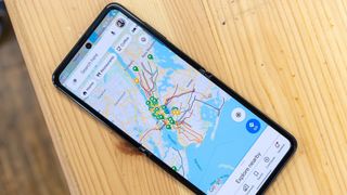 Google Maps on Galaxy Z Flip