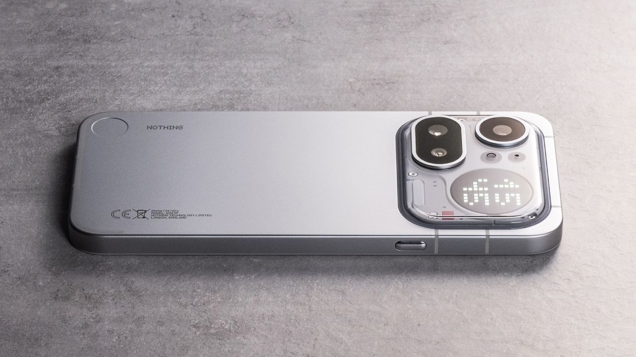The Nothing Phone (4a) Pro lying facedown in Flip to Glyph mode.