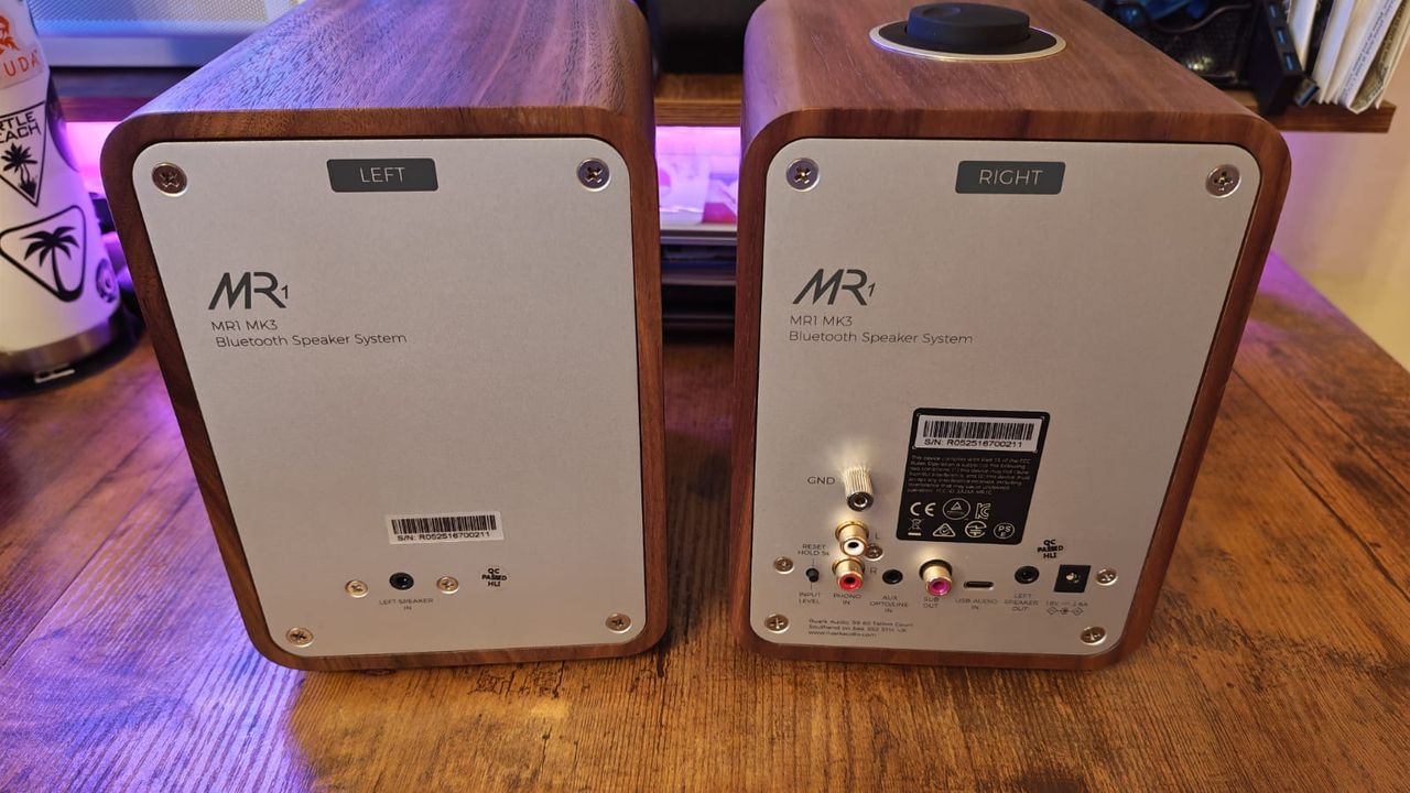The back of the Ruark MR1 MK3 Speakers