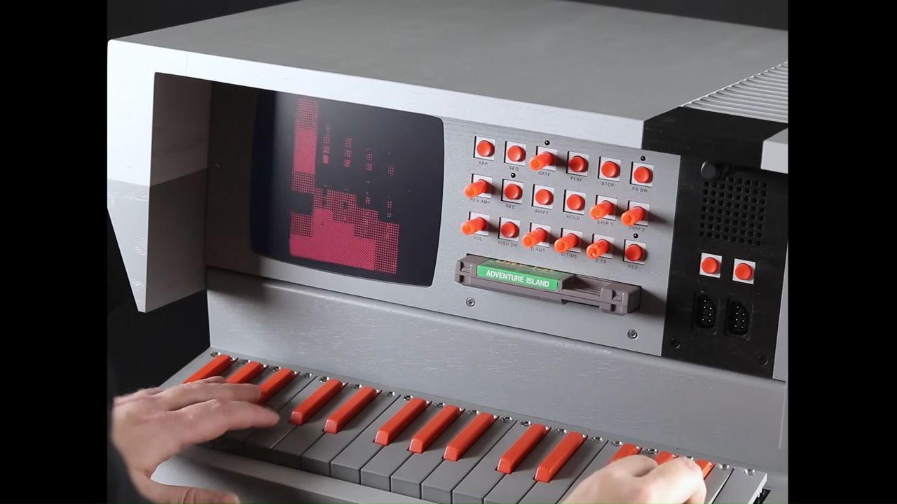 NES-inspired synthesizer doubles as a working game console — luggable polyphonic synth plays chip tunes and NES cartridges, too