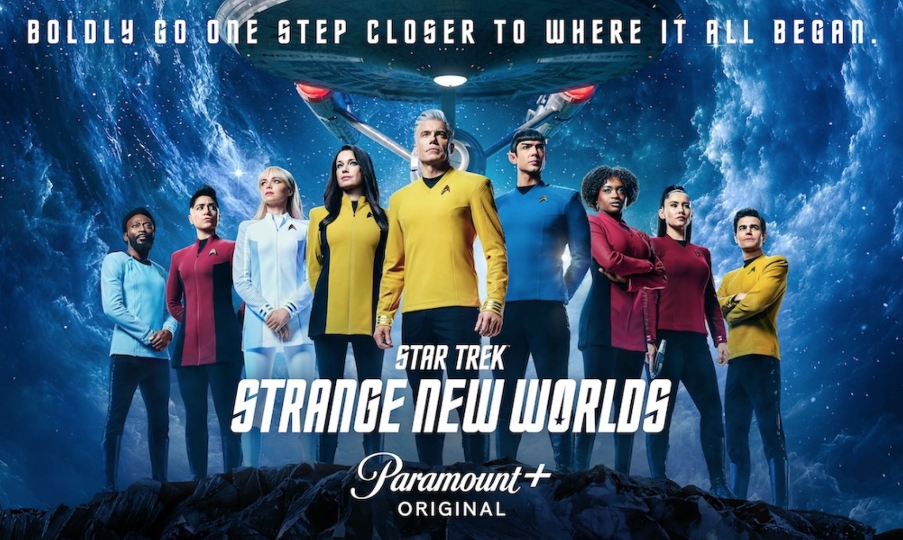 a colorful promo poster for a sci-fi fantasy TV series