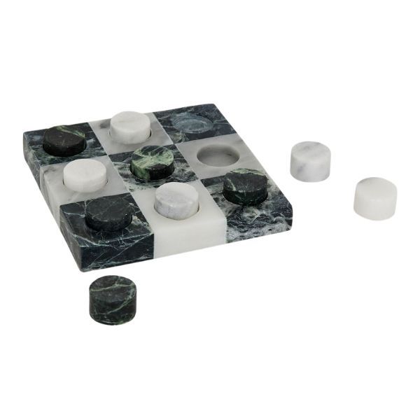 ARKET, Marble Tic Tac Toe &amp;ndash; Green/white &amp;ndash; Homeware &amp;ndash; Arket Gb
