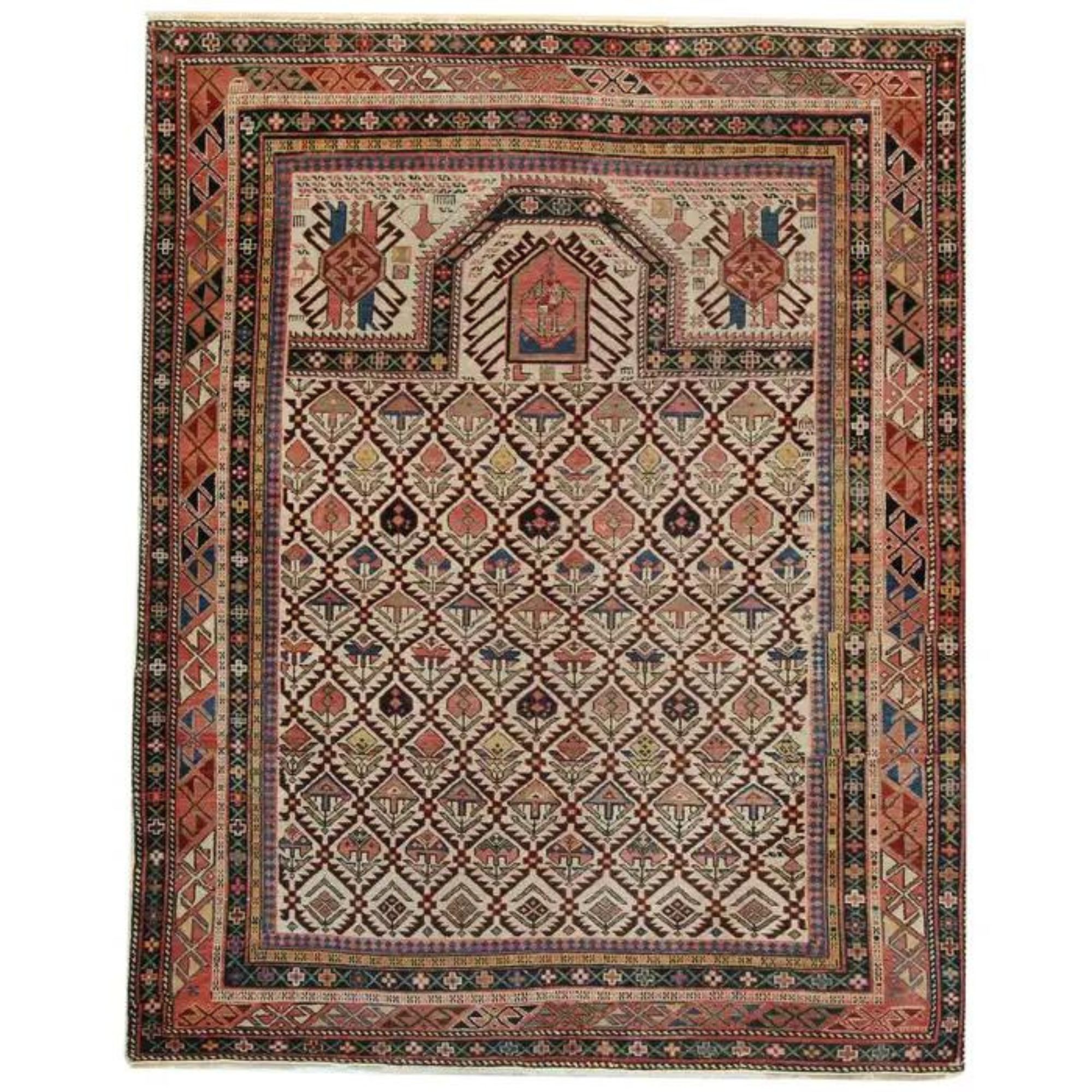 oriental rug on white background