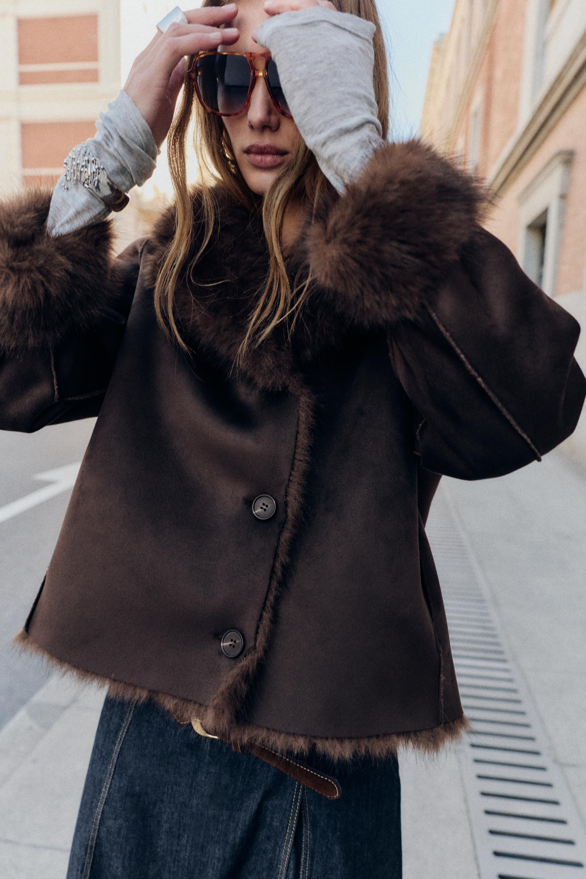 Reversible Double Faced Faux Fur Jacket