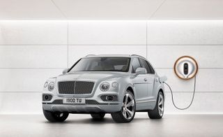 Bentley Bentayga SUV charging at Geneva Motor Show