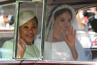 Meghan Markle and one of her parents - mum Doria on her wedding day