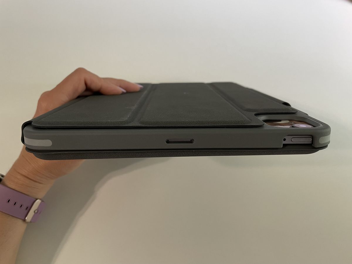 Zagg Pro Keys With Trackpad Wireless Keyboard With Trackpad And Detachable Case Side Angle