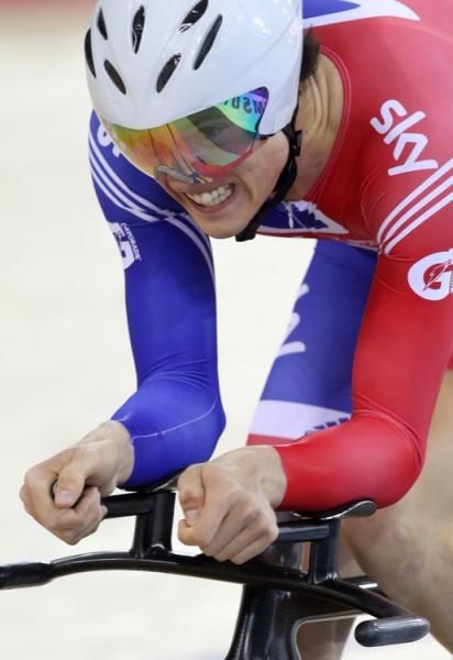 Ben Swift grits his teeth after he finished strongly in the omnium pursuit