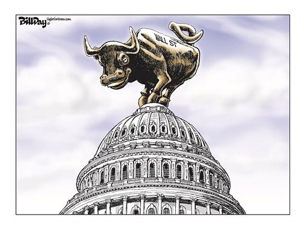 Political cartoon Wall Street Congress