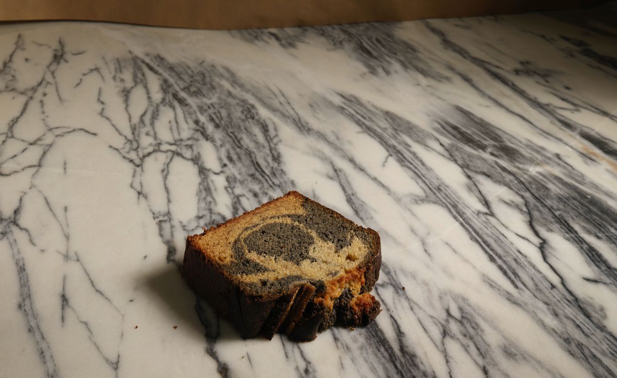 Miso &amp; Black Sesame Banana Marble Cake