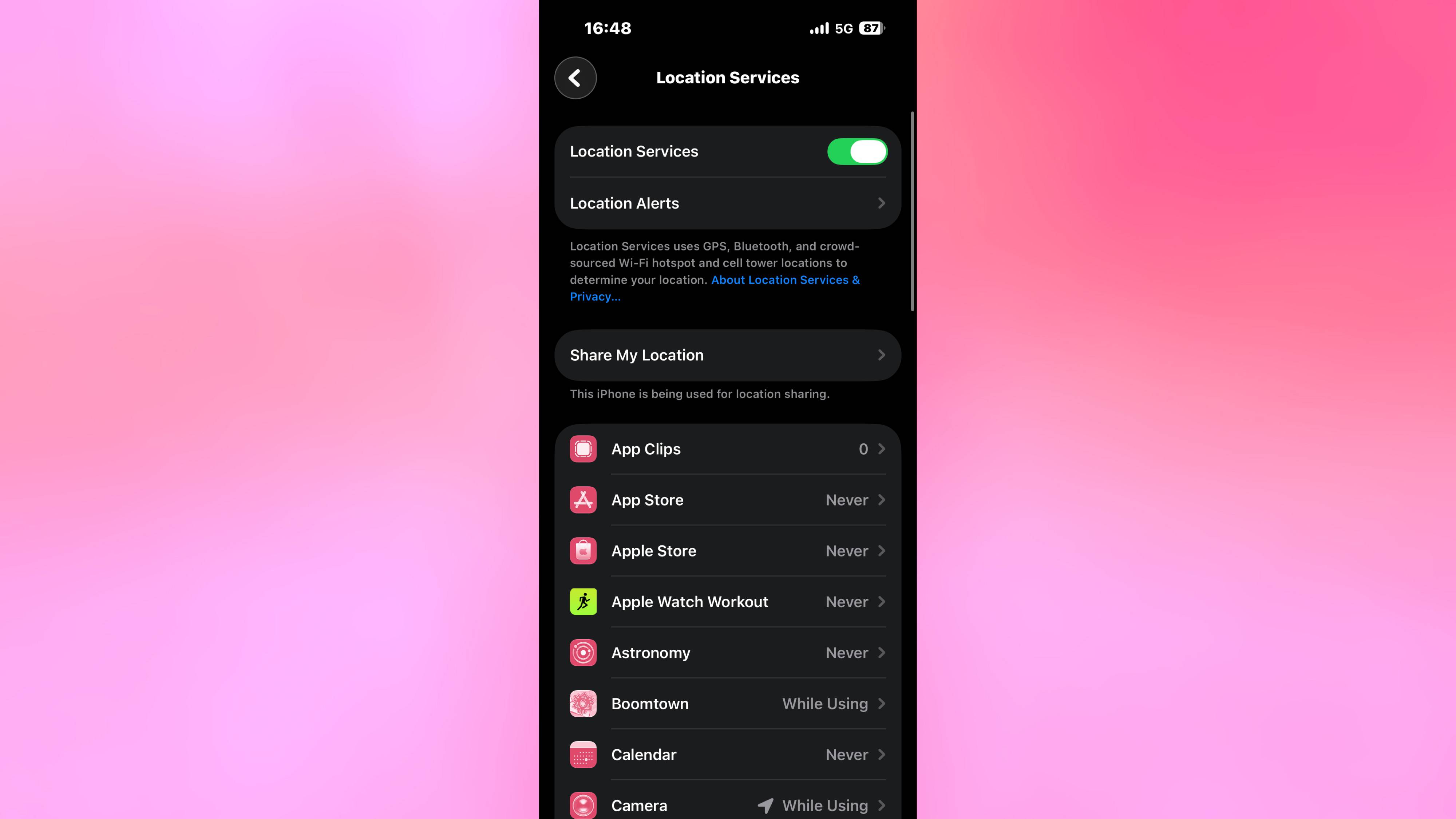 How to disable background location services on iPhone