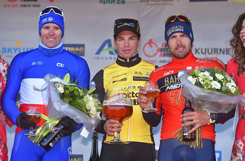 Arnaud Demare was second, behind winner Dylan Groenewegen, at Kuurne-Brussel-Kuurne