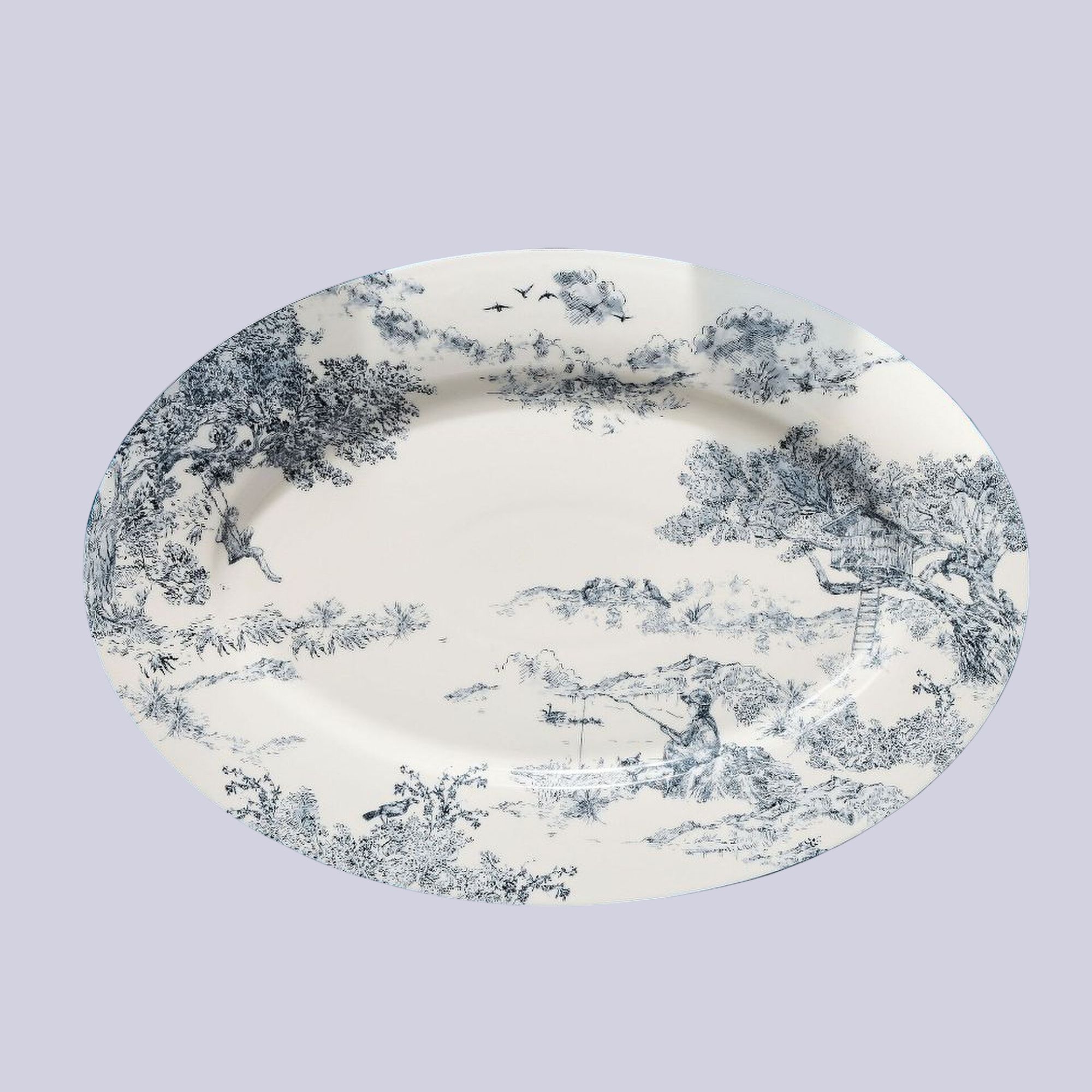 Pottery Barn, Brandon Maxwell Groveland Toile Oval Serving Platter