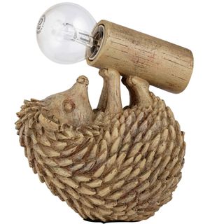 hedgehog lamp with white background