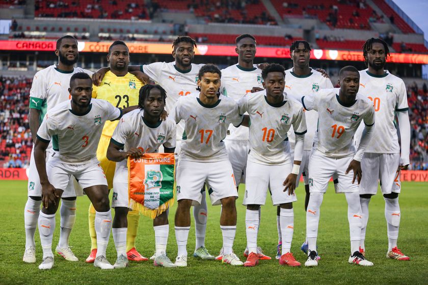 Ivory Coast's starting XI during their friendly with Canada in June 2025