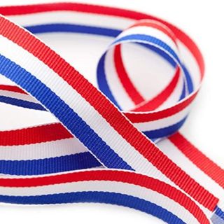Red white and blue striped ribbon