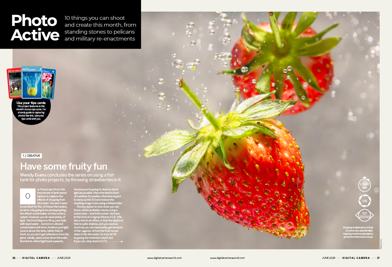 Image showing the first two pages of the Photo Active projects section in issue 295 (June 2025) of Digital Camera magazine