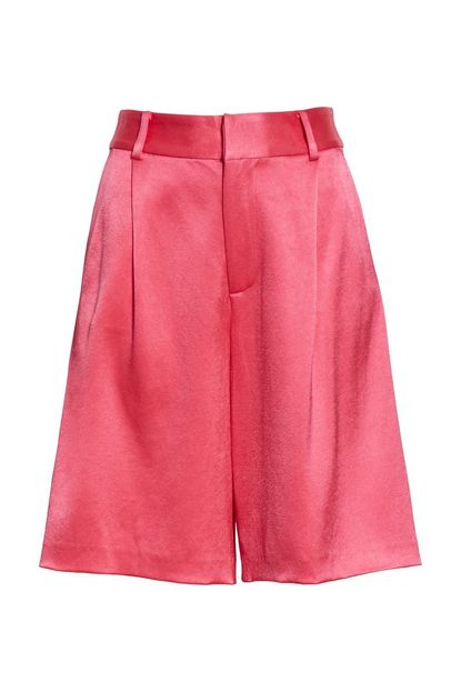 Alice + Olivia Eric High Waist Satin Bermuda Shorts