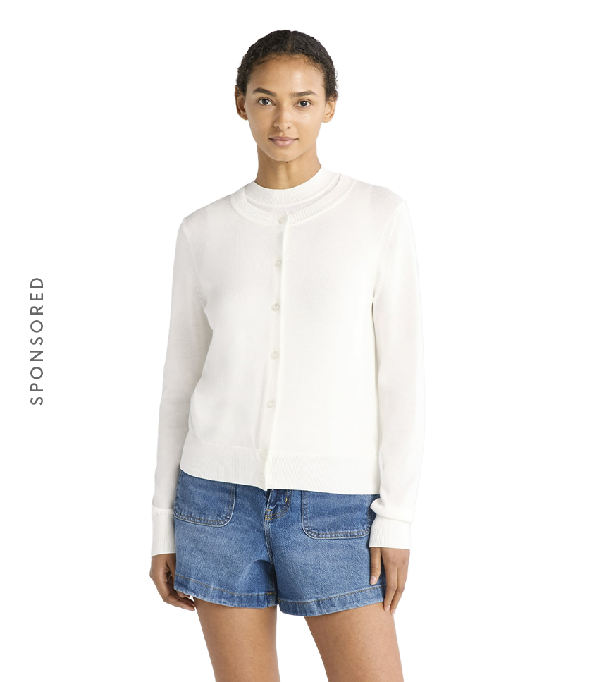 Free Assembly, Crewneck Cardigan Sweater