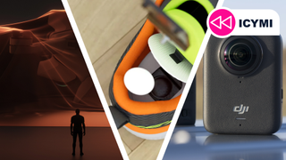 A drone under a cloth, the new DJI Osmo 360, and an AirTag being put in a shoe