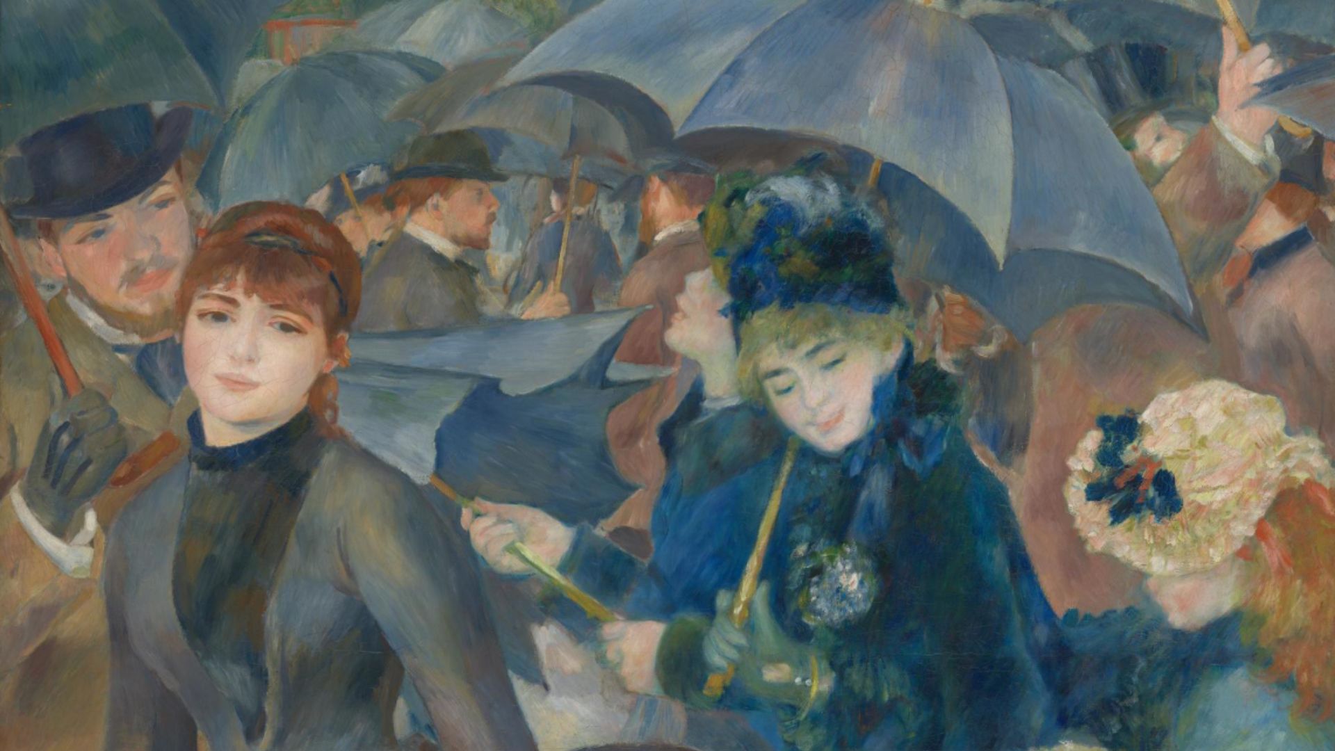Pierre-Auguste Renoir, The Umbrellas painting from Photography and Imaging, The National Gallery, London Copyright: The National Gallery, London