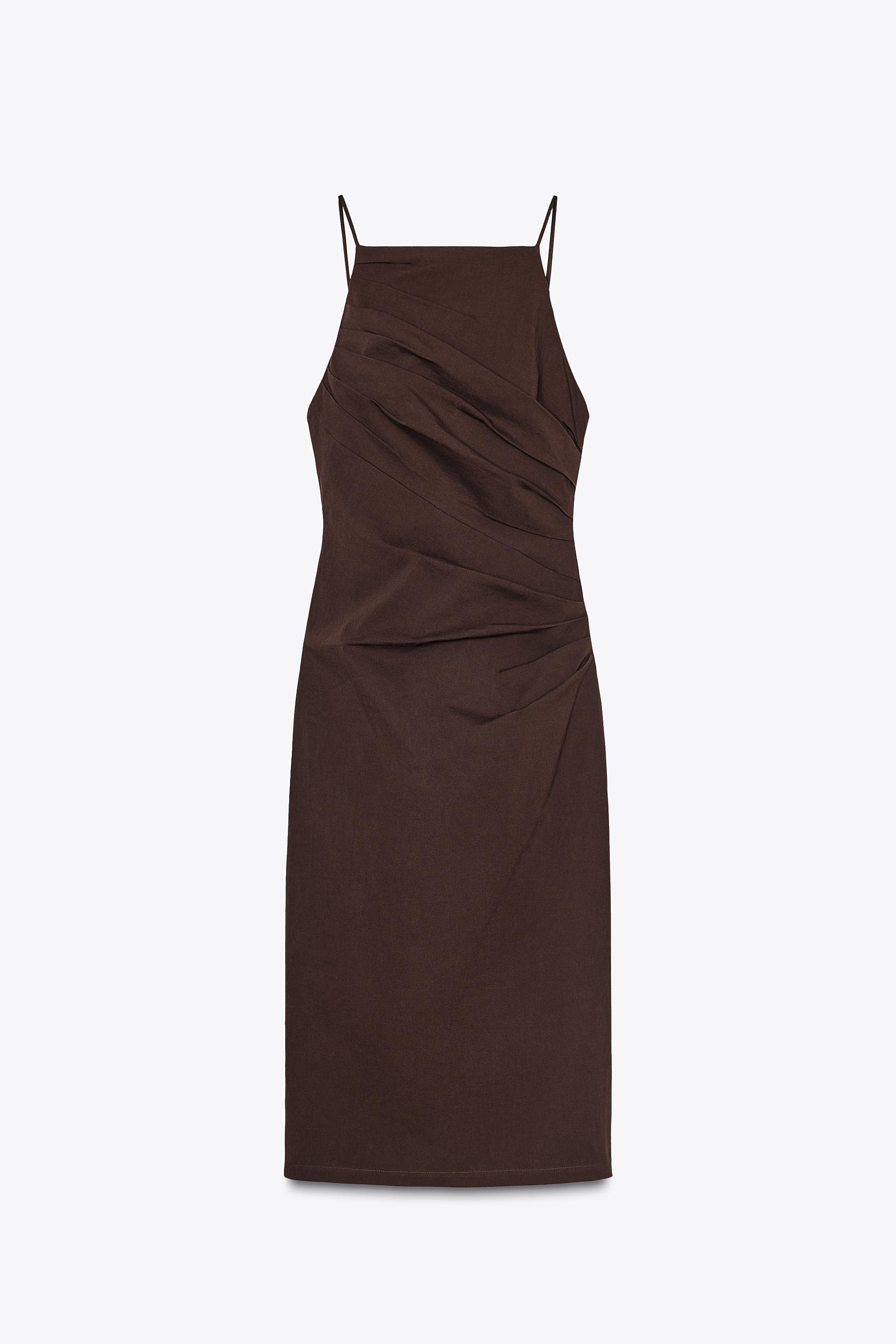 ZARA, Zw Collection Draped Midi Dress