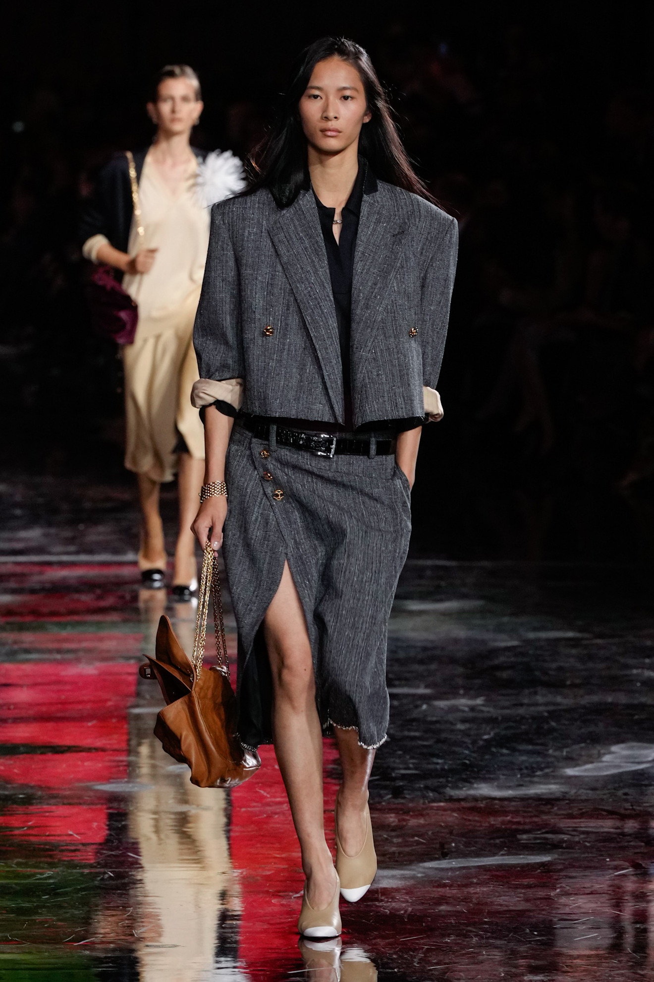 a model on the chanel runway