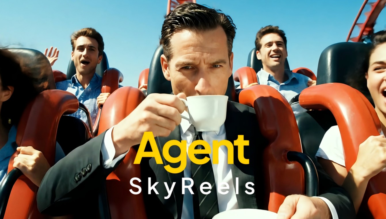 A man drinks from a tea cup while on a roller coaster