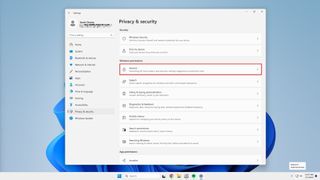 privacy and security windows 11 settings