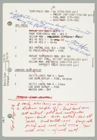 Apollo 13 Burn Notes