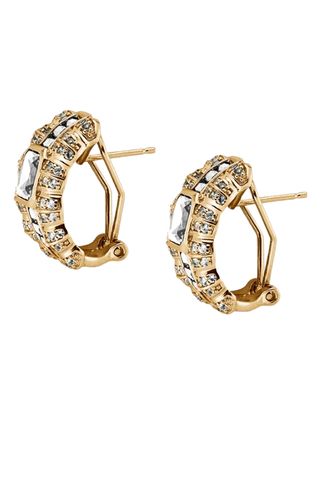 Crawford Asscher Cut Earrings, Gold