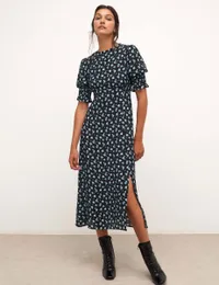Luna Dress in Blue Floral, £49 ($67) | Nobody's Child