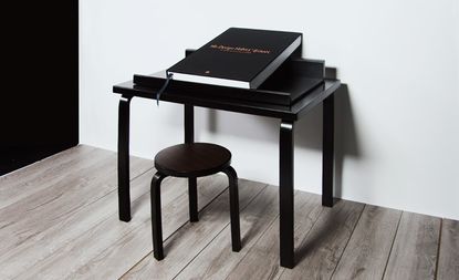 Design Hotels has launched a giant version of its annual tome, which comes complete with its own pedestal in the form of Alvar Aalto's celebrated Stool 60 and table