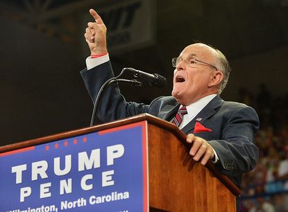 Former New York City Mayor Rudy Giuliani defended Donald Trump's comments regarding the power that "Second Amendment people" have over Hillary Clinton. 