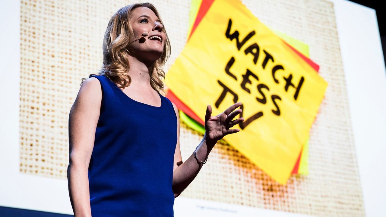 Lady speaker at TEDWomen Conference