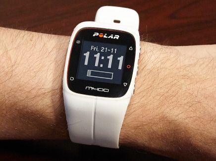 POLAR M400 watch, integrated gps, activity tracker, White With Charger
