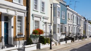 Cast iron guttering replacement in terraced houses