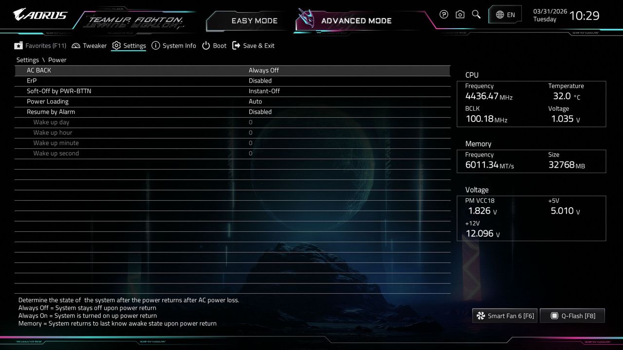 Gigabyte X870E Aorus Xtreme X3D AI Top - BIOS