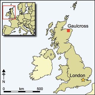 Archaeologists found the Gaulcross hoard in northeastern Scotland.